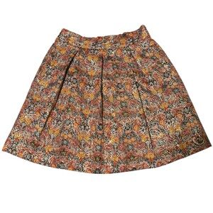 Anthropologie Maeve Floral Metallic Brocade Rosia Mini Skirt